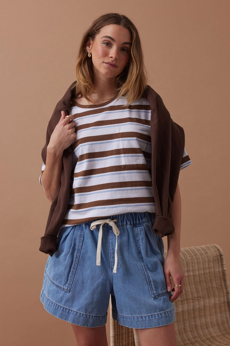 Darcy Relaxed Short Mid Blue