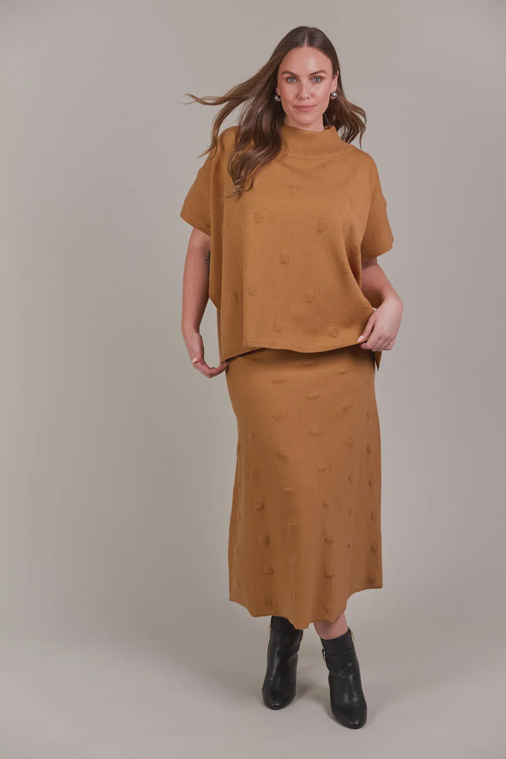 Masa Knit Poncho Hazel