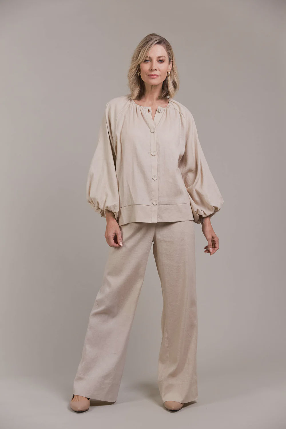 Laax Button Blouse Ecru