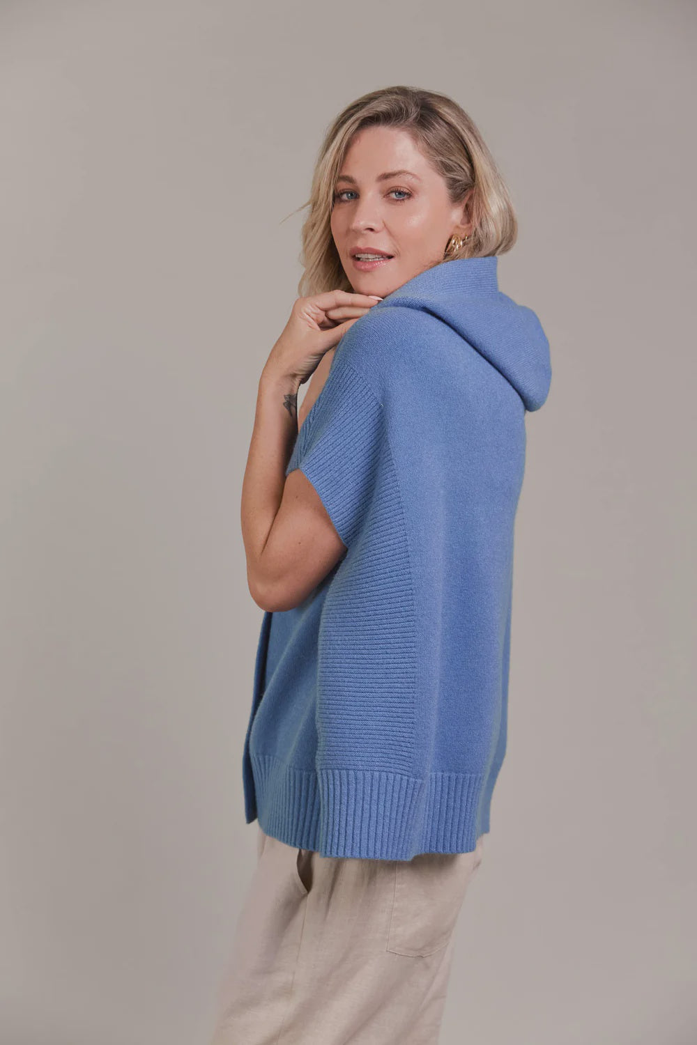 Estel Hood Knit Denim