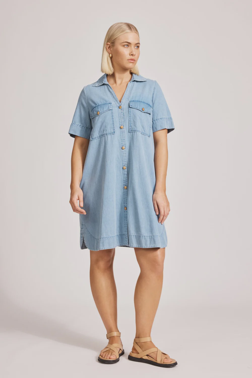 Melenia Shirt Dress Denim