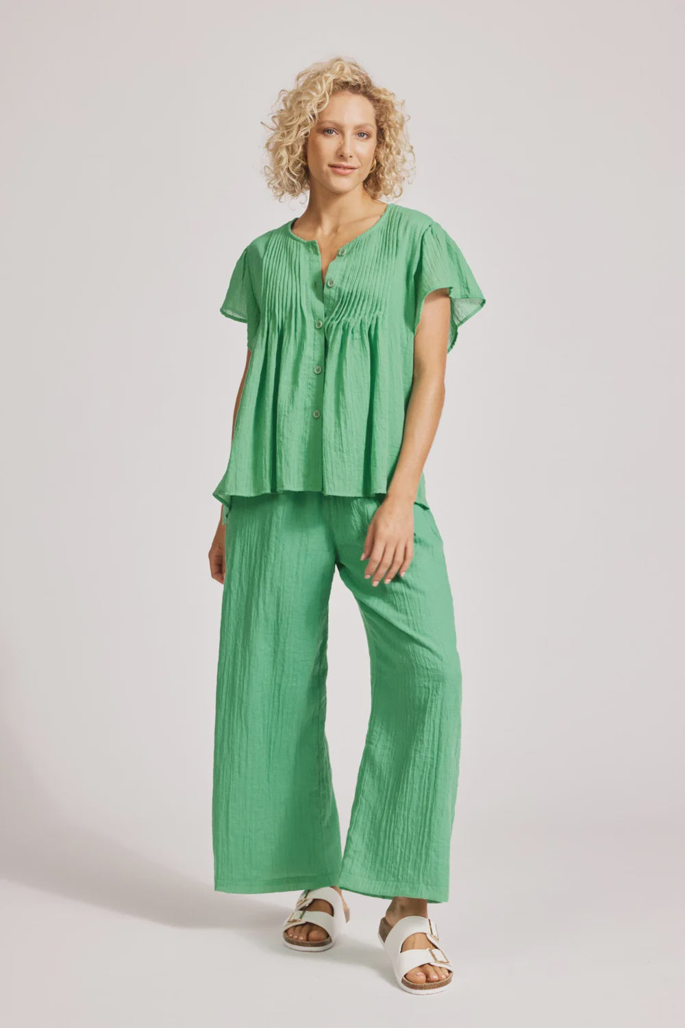 Orsula ButtonTop Jade