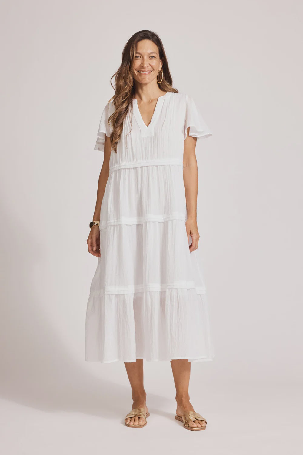 Orsula Tiered Maxi White