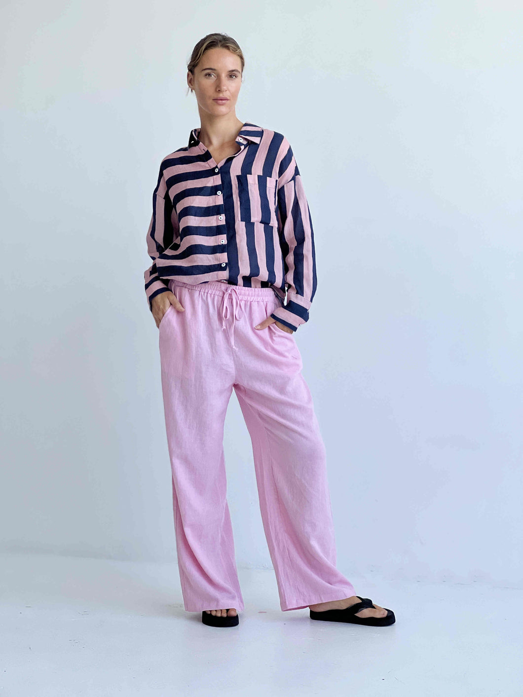 Faye Linen Stripe Shirt