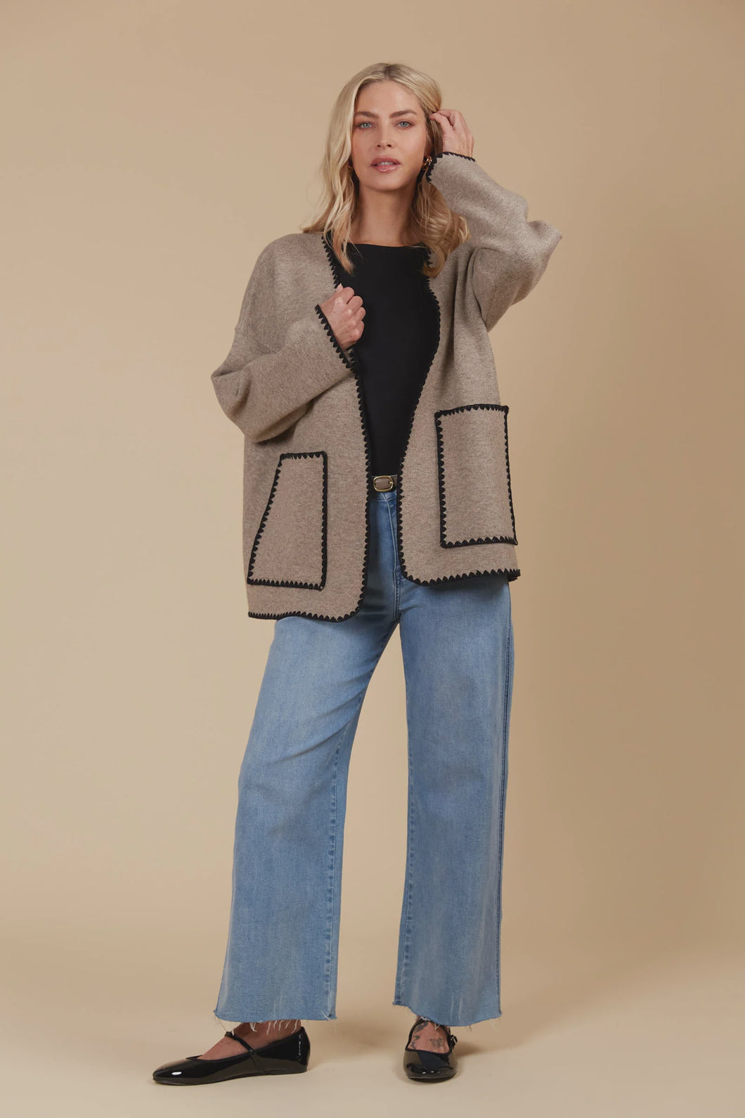 Athena Cardigan Taupe