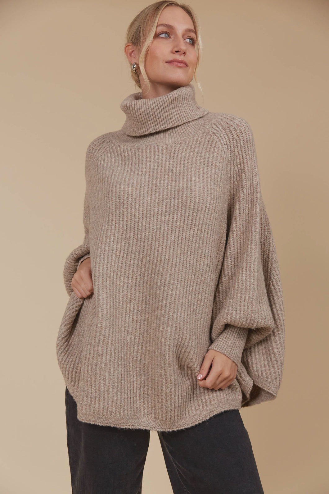 Miru Poncho Taupe