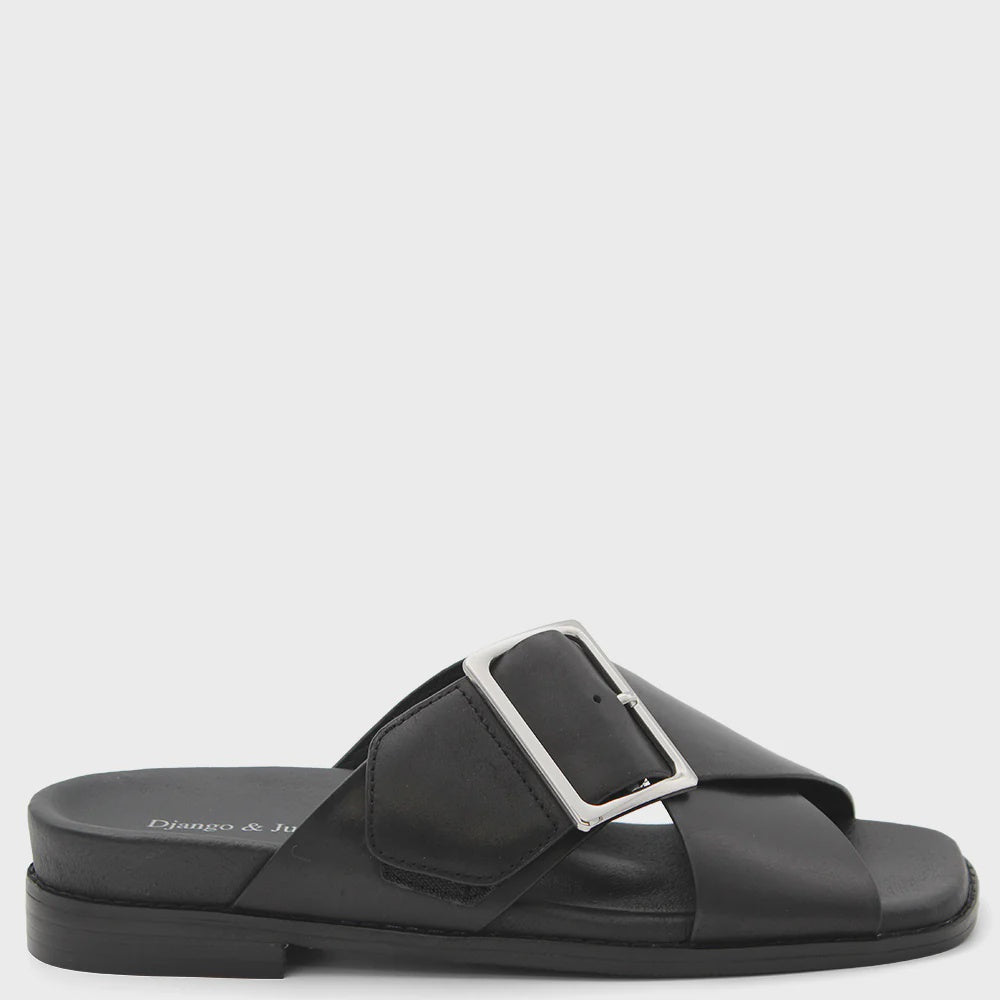 Efri Leather Slide Chocolate