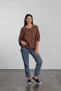 Agathe Linen Top