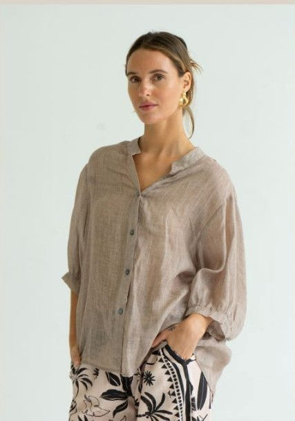 Aurora Linen Top Biscuit