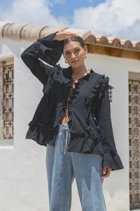 Ellie Tie Up Blouse