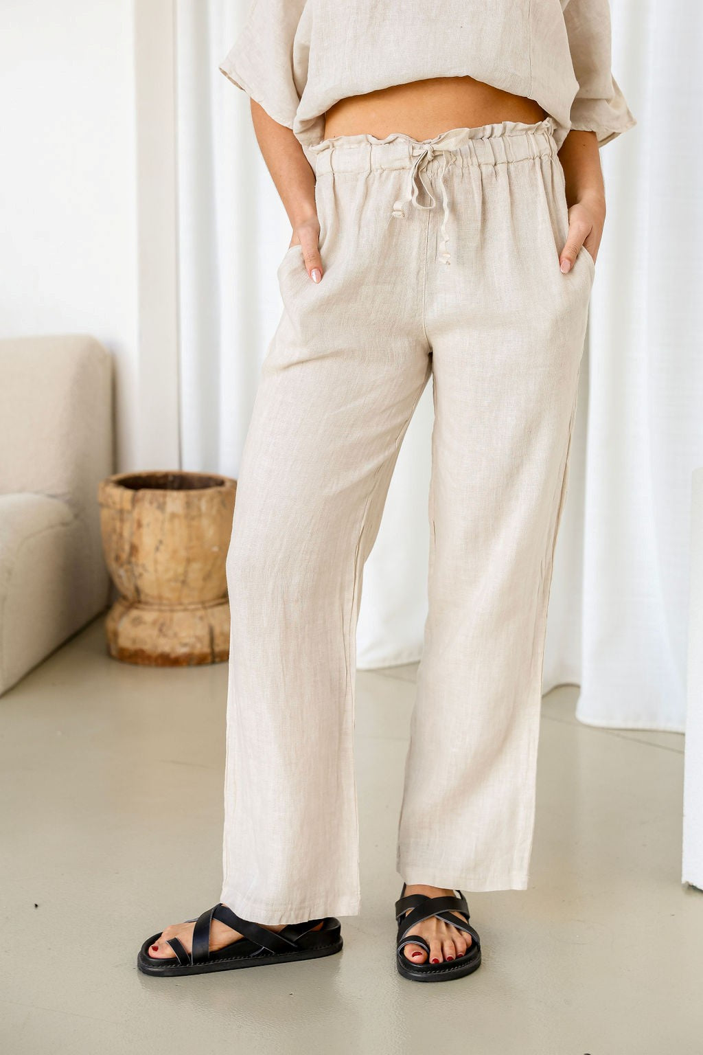 Gelso Linen Pants Sand