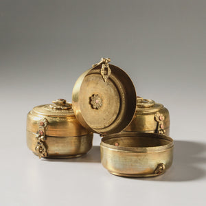 Indian Brass Chapati Box Sm