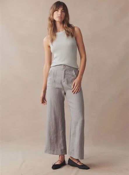 Jude Linen Pant Light Grey