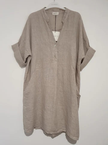 Oversized Loose Linen Shirt /dress Ass Colours