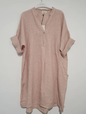 Oversized Loose Linen Shirt /dress Ass Colours