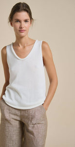 Scoop Spring Tank White