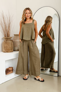 Tasca Pant Linen Slate