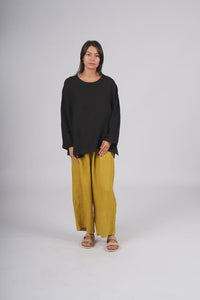 Toulouse Linen Top O/S Black