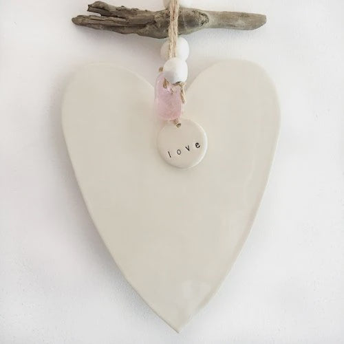 Ceramic heart wall hanging